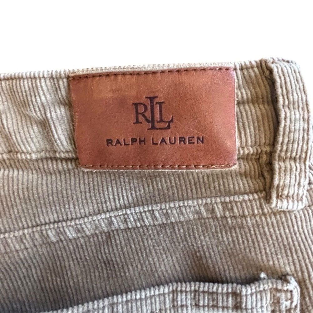 Lauren Ralph Lauren Corduroy Pants Women’s Size 16 Tan Straight Leg - Picture 3 of 8